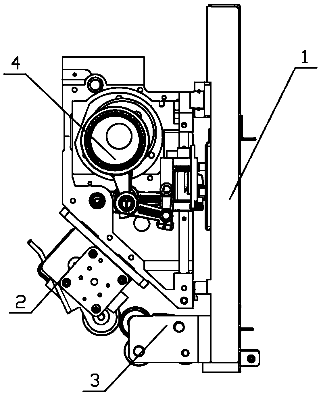 Panel pressing machine handpiece for multicolor panel pressing and panel pressing machine