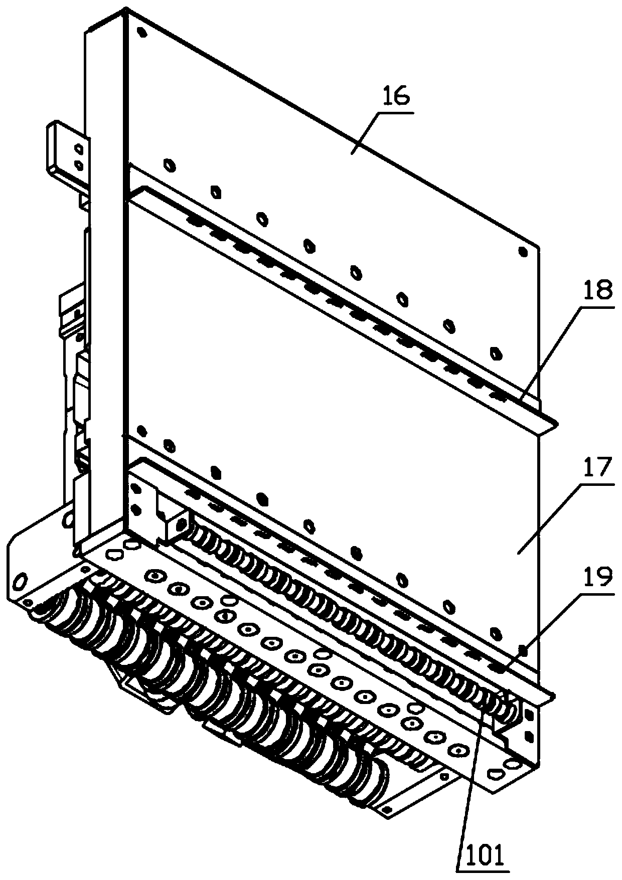Panel pressing machine handpiece for multicolor panel pressing and panel pressing machine