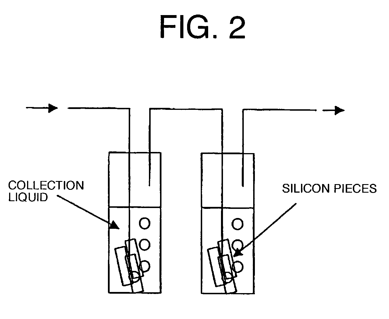 Method of collecting chemically contaminating impurity constituents contained in air