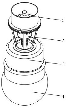 Quick dismounting type grabbing device