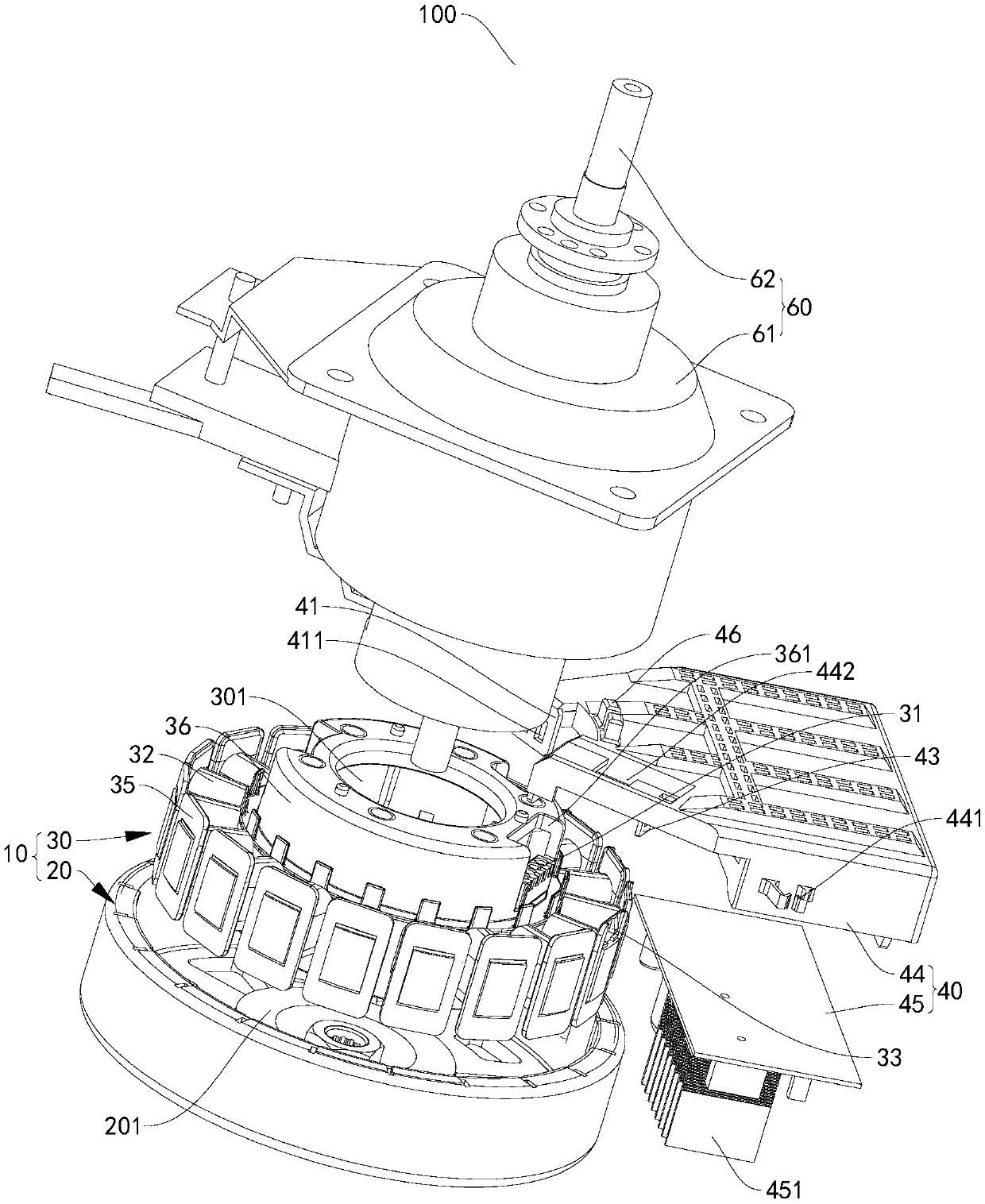 Outer rotor motor and clothes treatment device with same