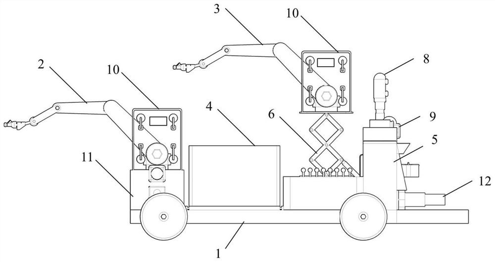 Fruit double-line operation picking robot