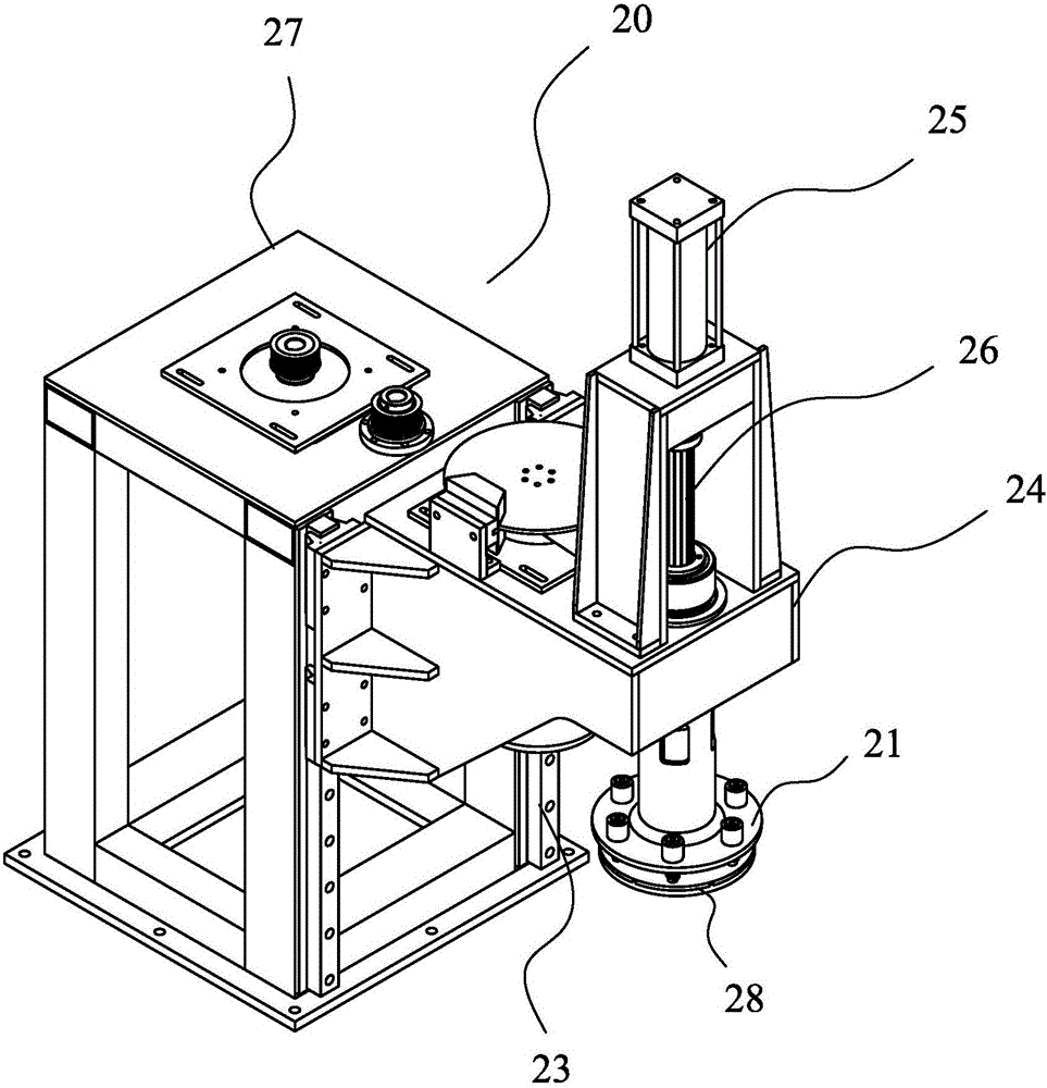 Automatic wire take-up reel rocking machine