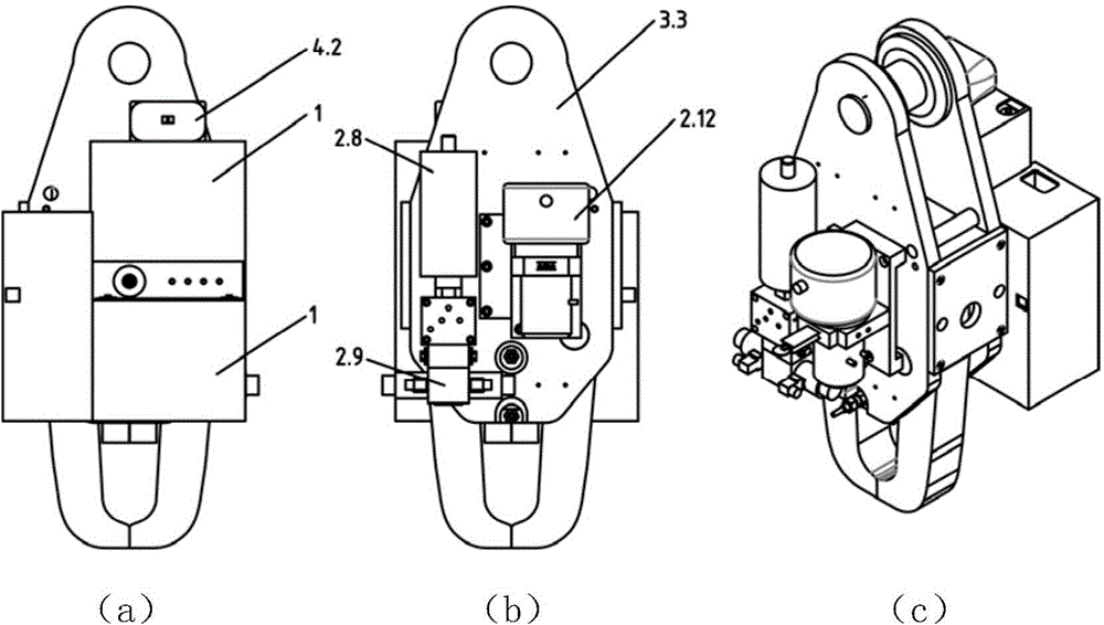 Elevator counterweight frame clamping and releasing device