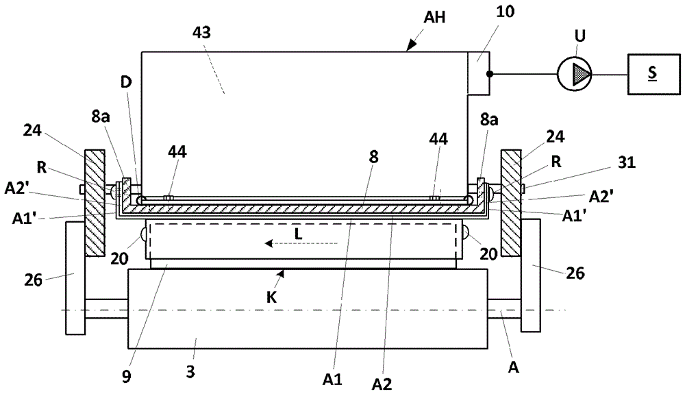Device for cleaning roller surfaces of a drafting system device