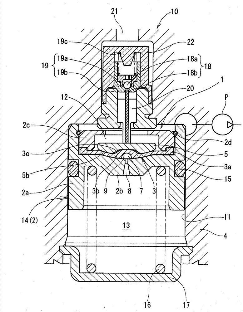 Diaphragm device and pressure regulating reservoir using the same