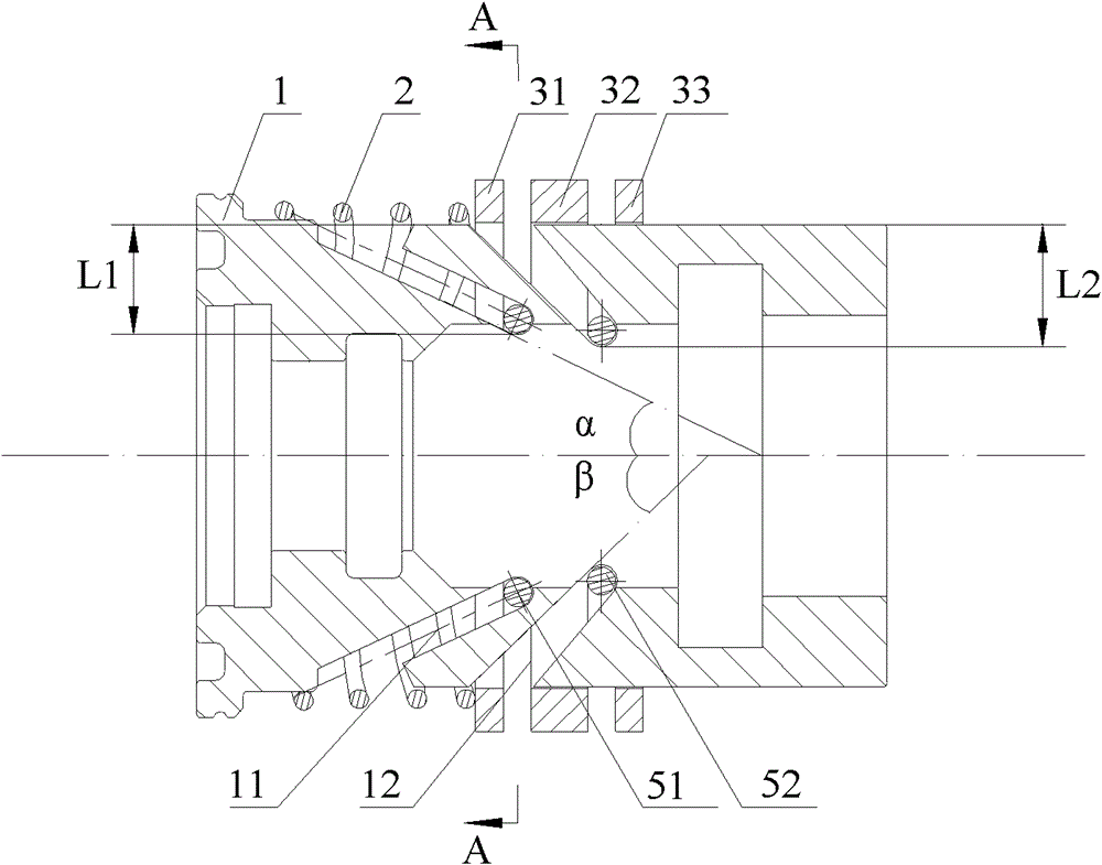 Gas terminal and connecting device thereof