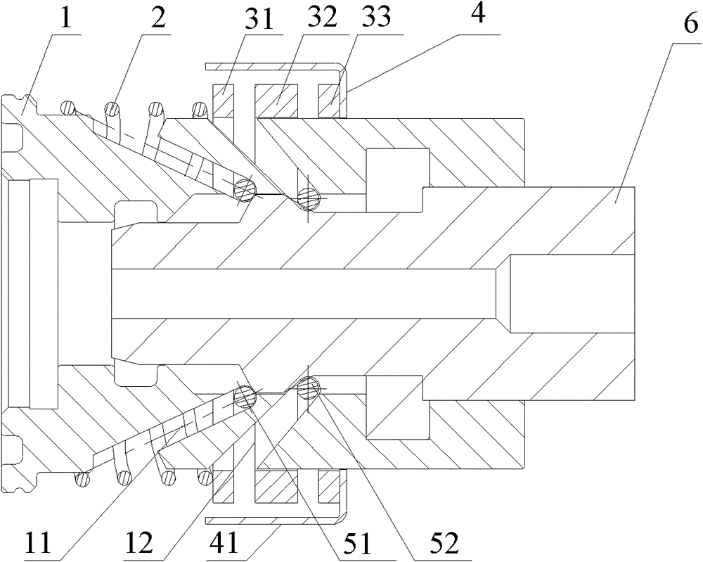 Gas terminal and connecting device thereof