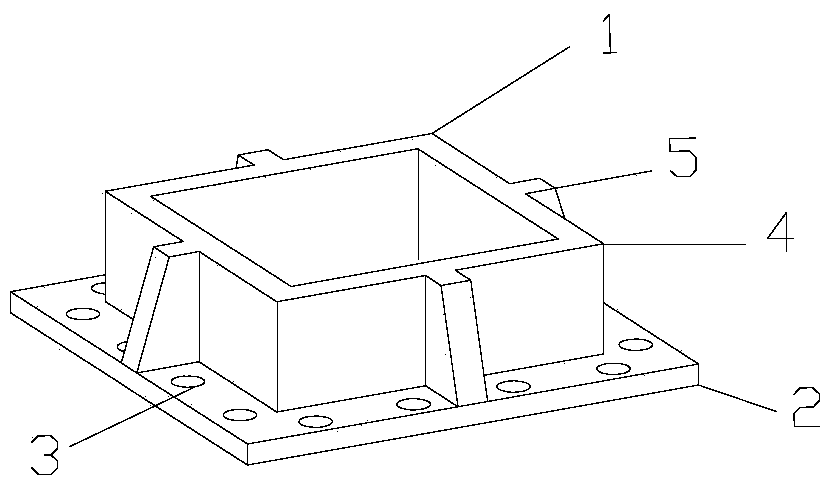 Assembly type concrete truncated pyramid type foundation and column steel connecting structure and assembling method