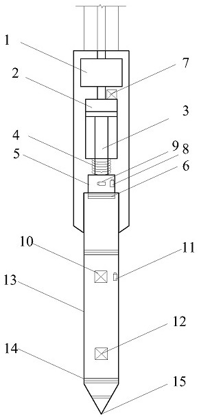 A test method for a vibrating device for evaluating the dynamic properties of soil