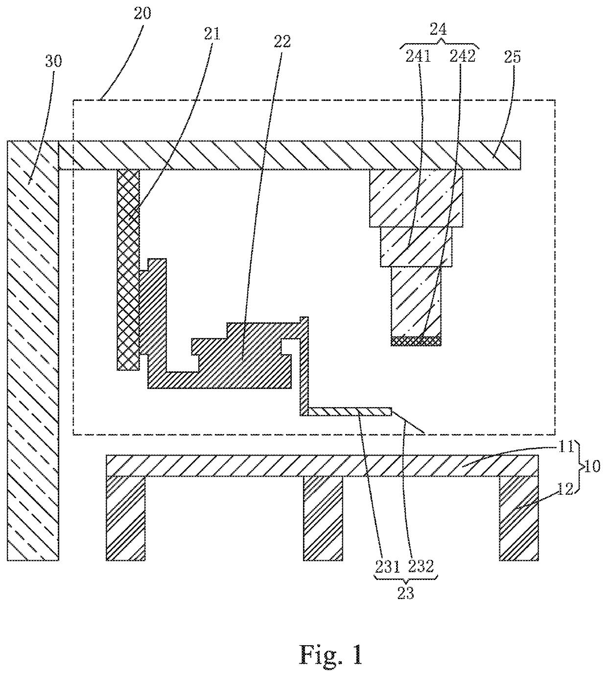 Testing device and testing method for TFT array substrate