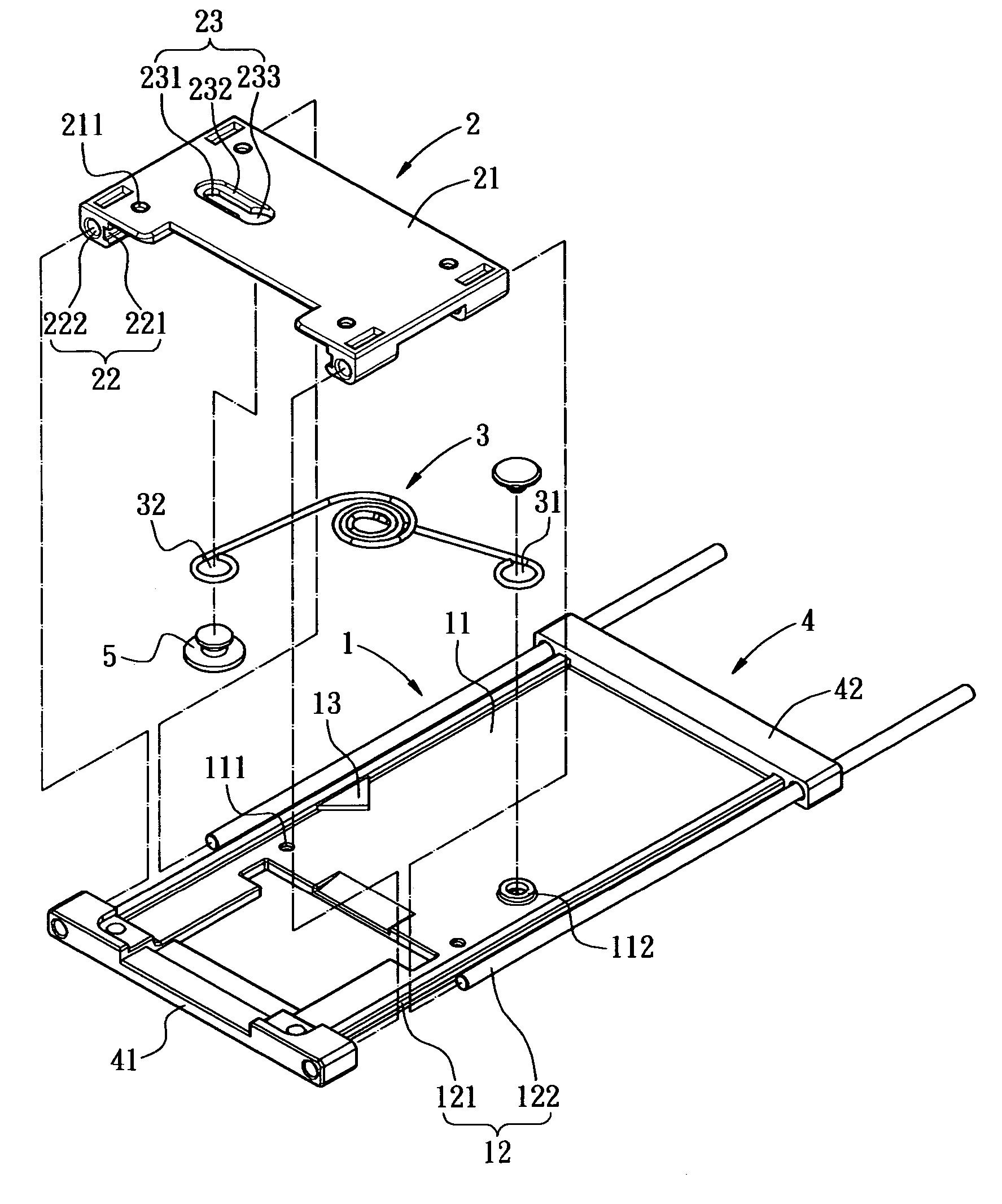 Gliding structure for glide-open type mobile phone