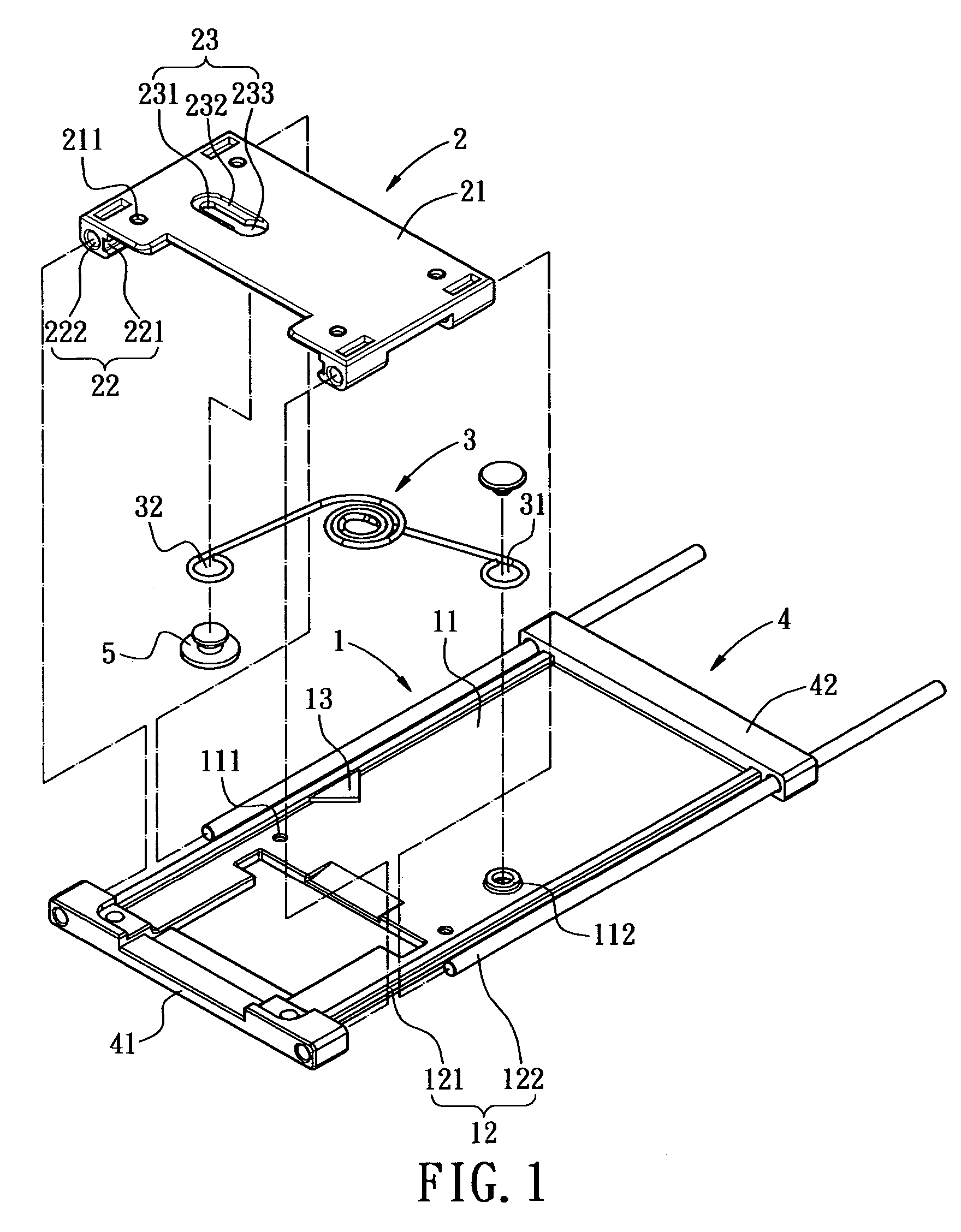 Gliding structure for glide-open type mobile phone