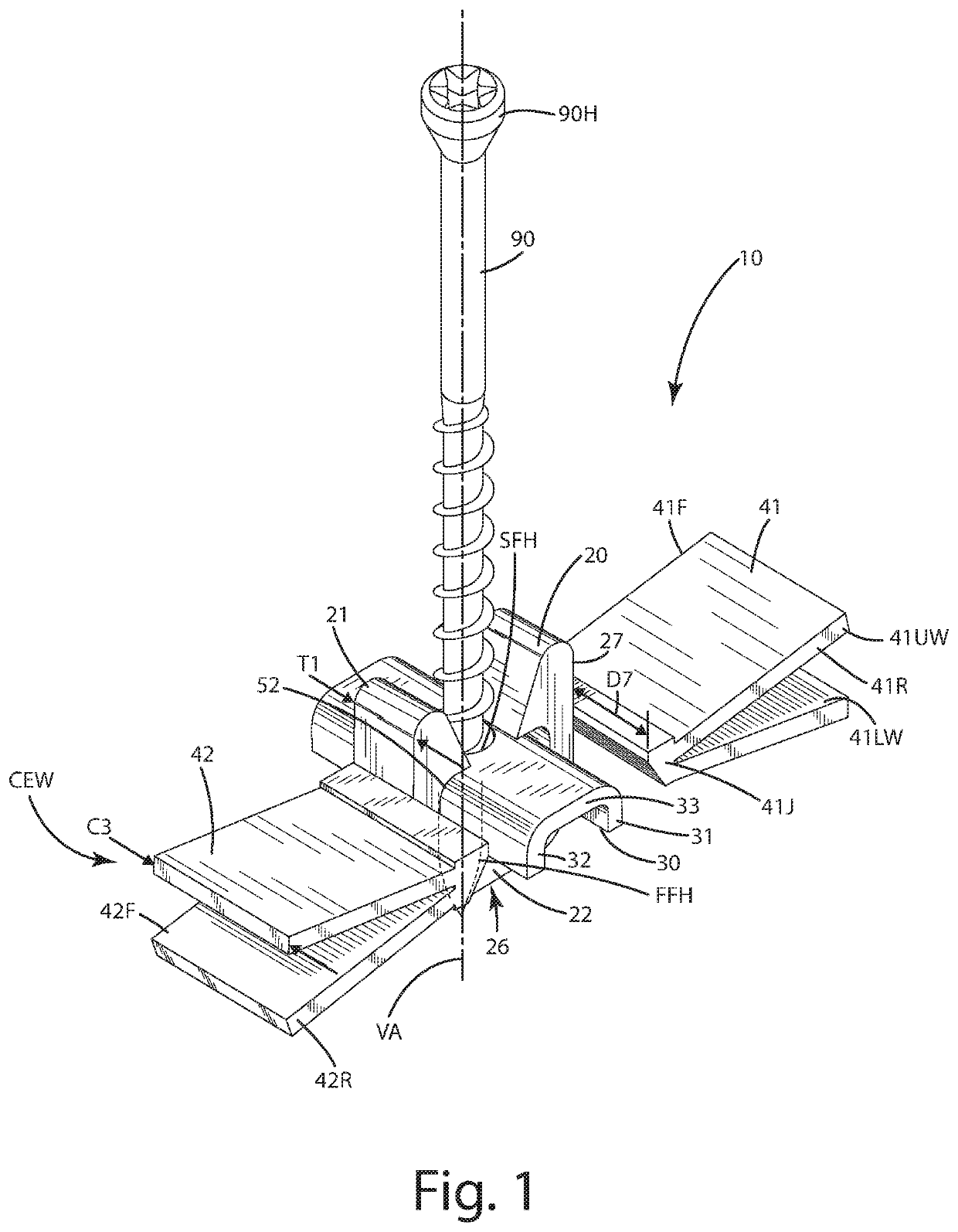 Hidden fastener unit and related method of use