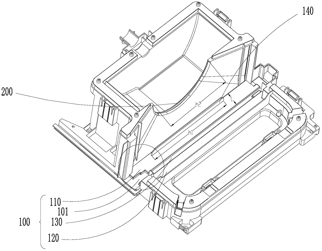 The waterway structure of the RV air conditioner and the RV air conditioner