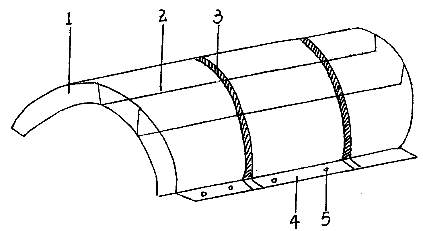 Combined air-inflation arched greenhouse
