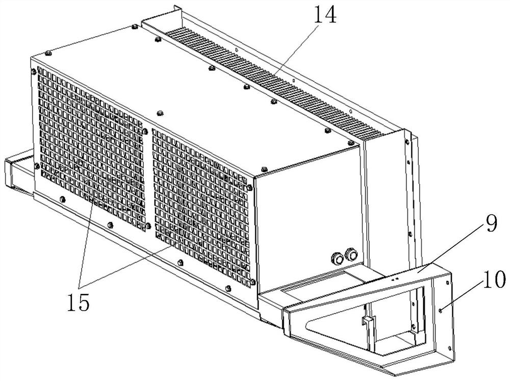 A combined air cooling device for subway traction converter