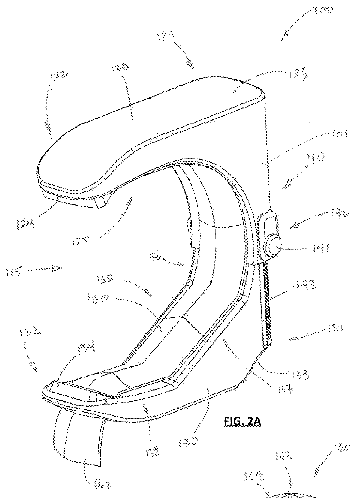 Clamping device for reducing venous blood flow