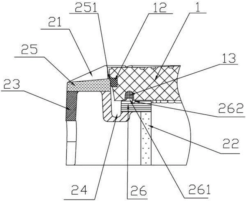 Composite well lid with double sealing belts and drainage portions