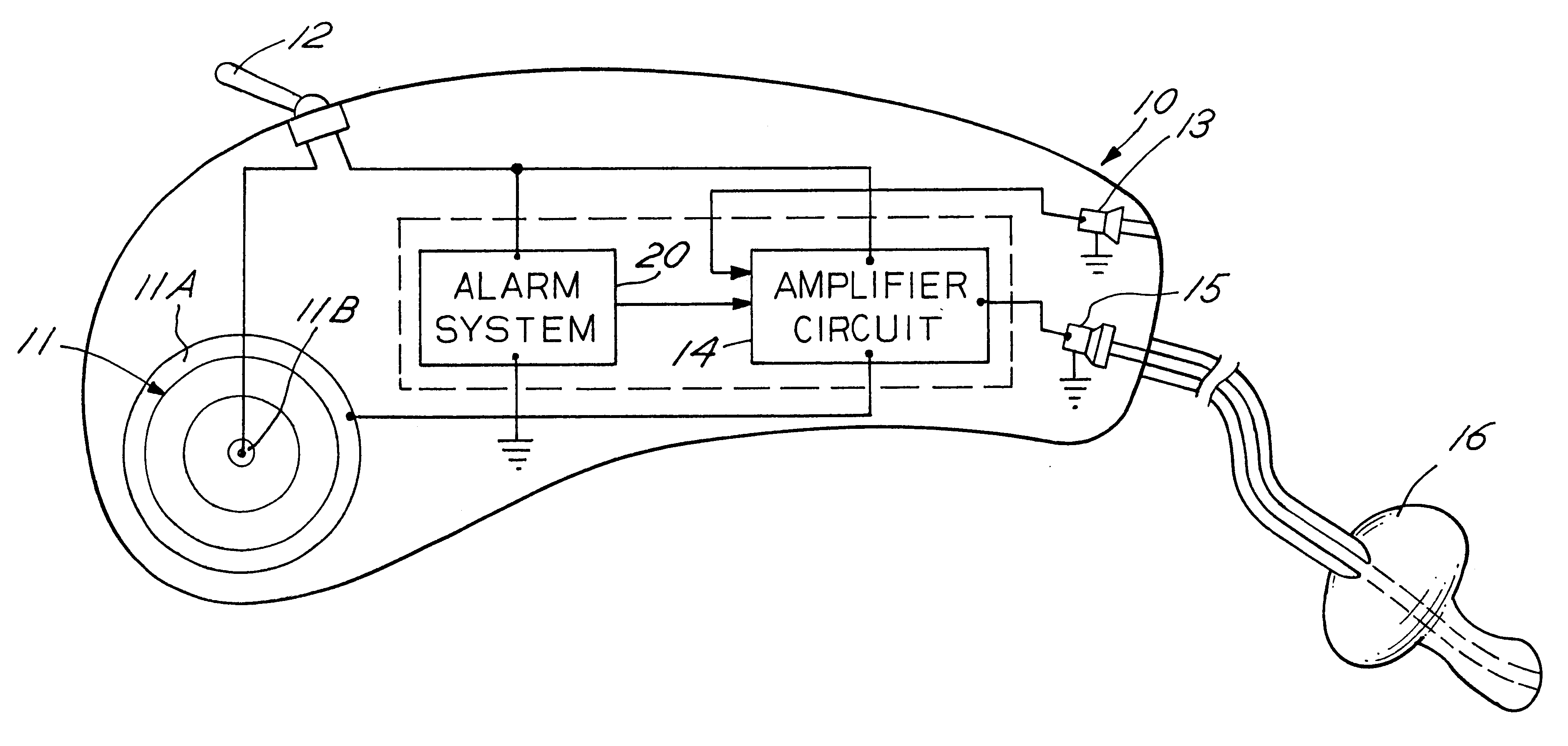 Hearing aid with audible alarm