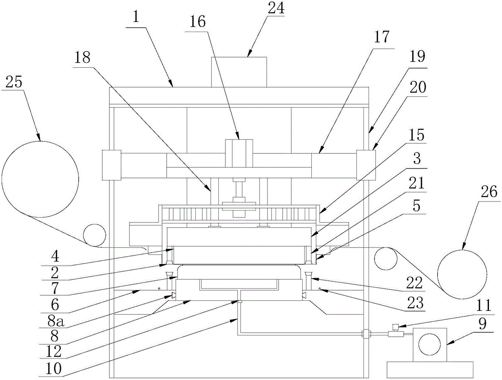 Heat transfer film automatic alignment transfer printing device suitable for flexible substrate