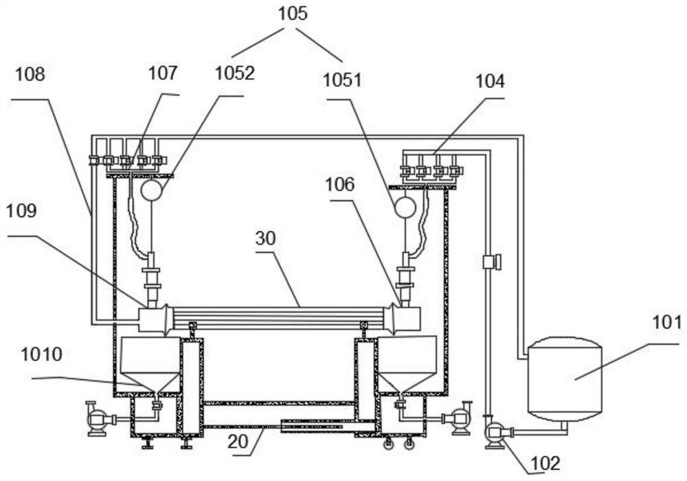 Column type membrane assembly performance detection device and method