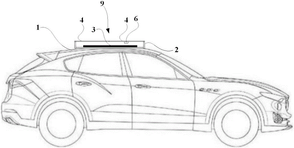 Vehicle-mounted solar cell device, vehicle-mounted power supply system and vehicle