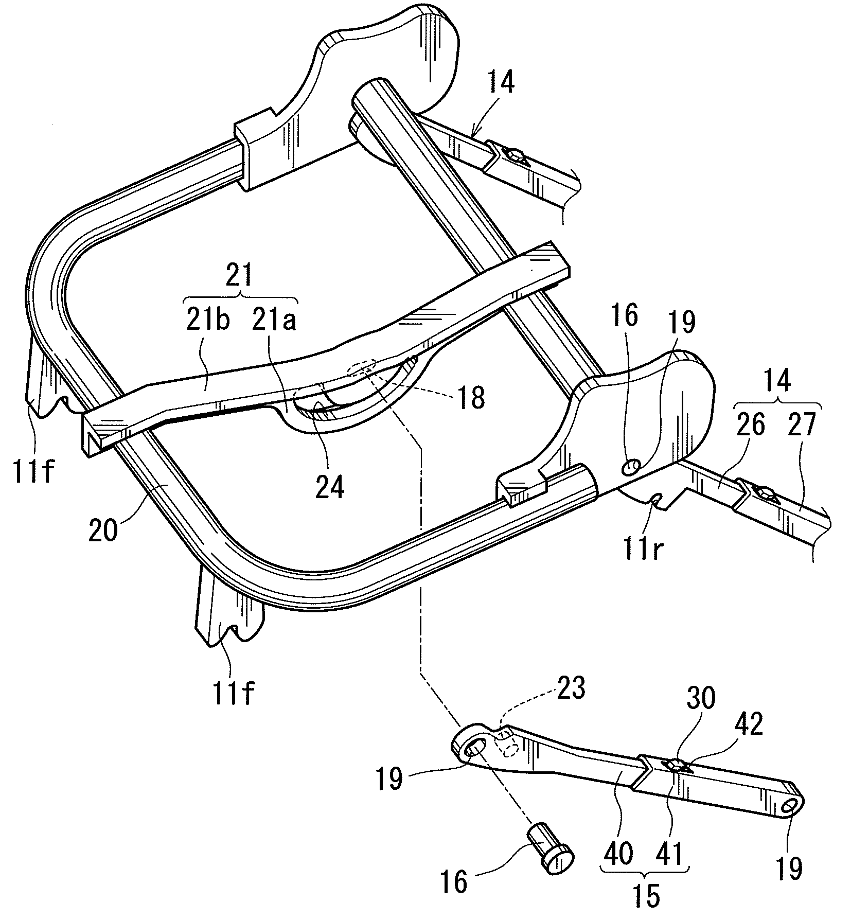 Storable seat for vehicle