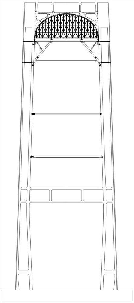 Cable bent tower beam light-weight support design and construction method