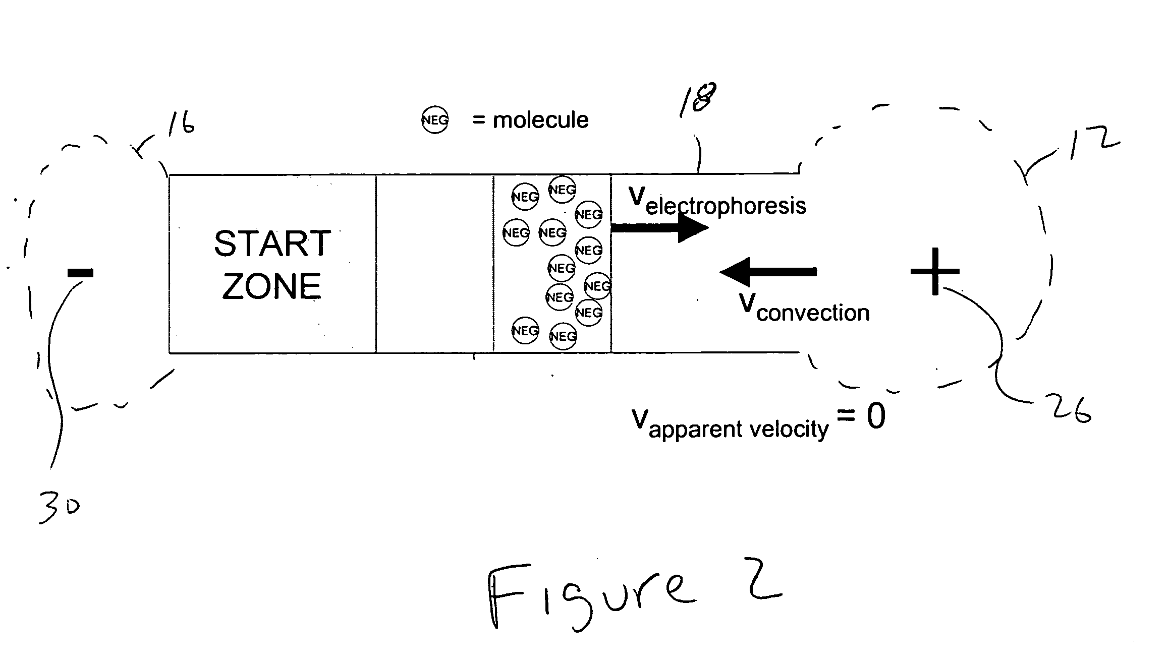 Counter electroseparation device with integral pump and sidearms for improved control and separation