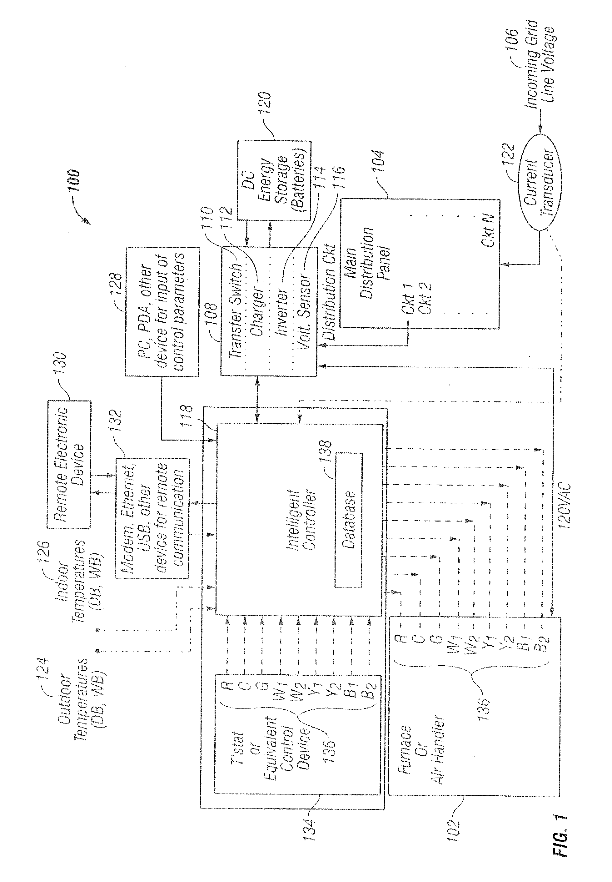 Intelligent auxiliary power supply system with current and temperature monitoring capabilities