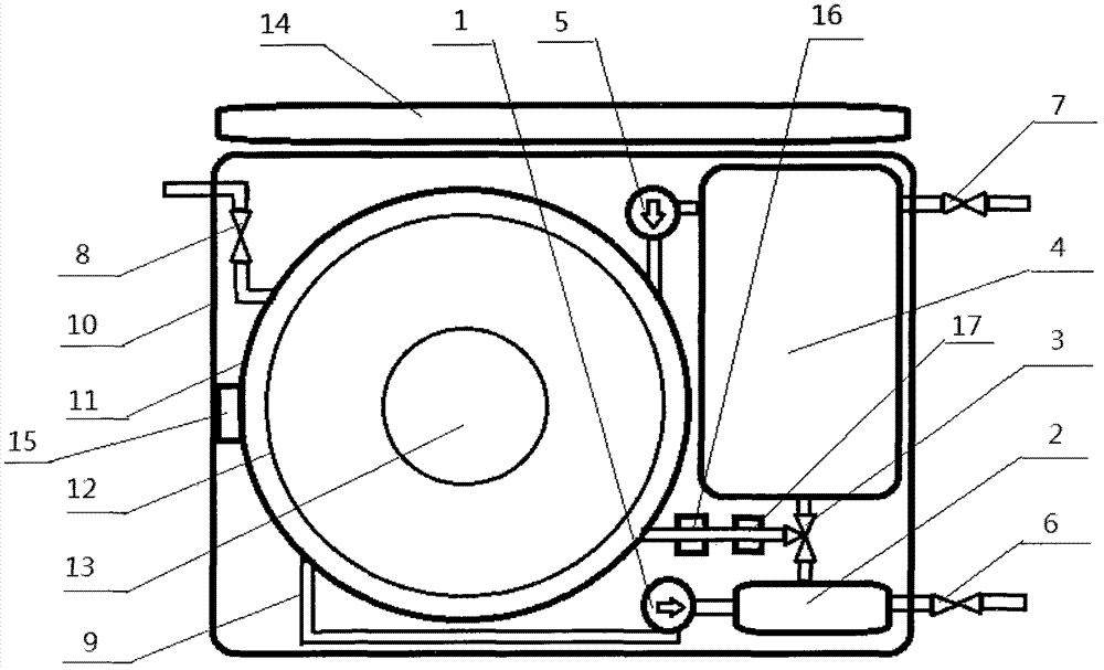 Water-drainage-free circulation water filtration washing machine and washing method thereof