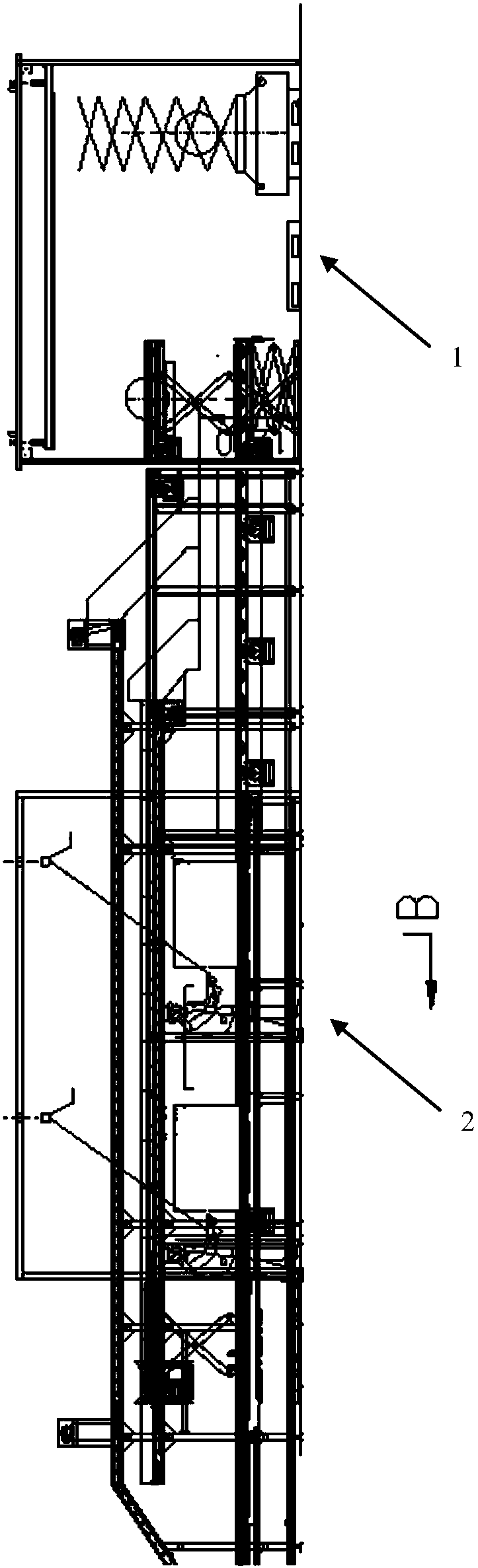 Battery pack distribution and transmission system used in intelligent disassembling system for waste power battery