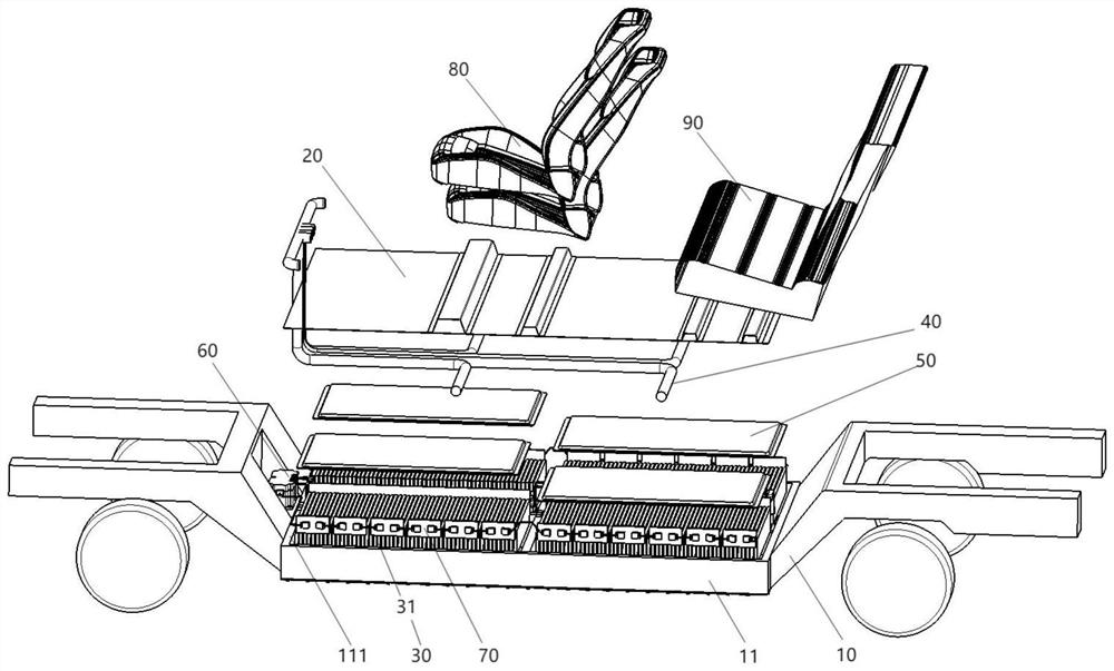 Battery pack integrated with vehicle body function and vehicle