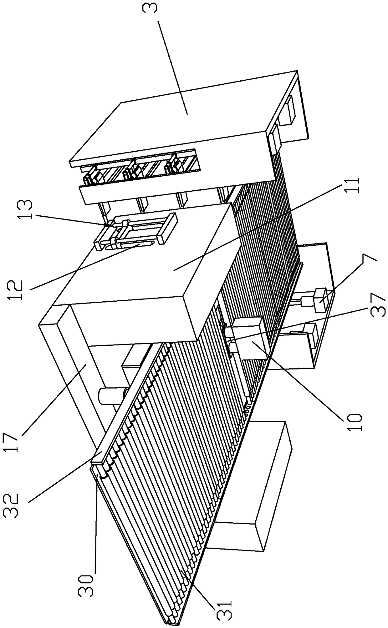 Nailing device for paperboard production