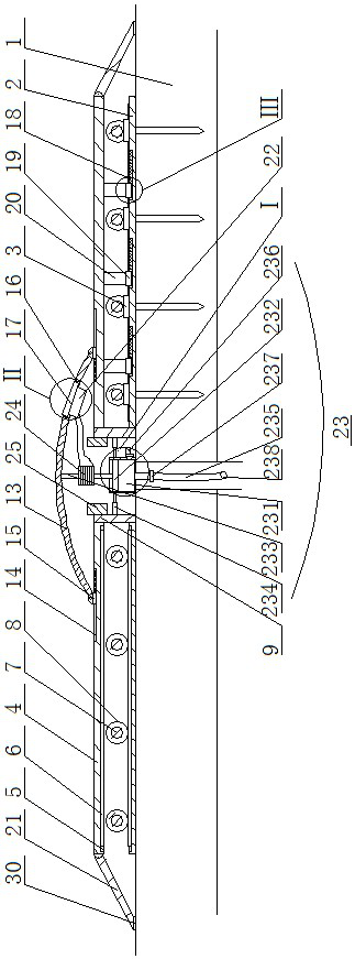 Post-earthquake cement pavement crack monitoring device