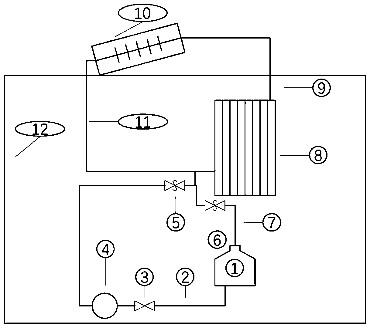 Wind power generator unit heat-dissipating device and method based on separate heat pipe heat exchanger