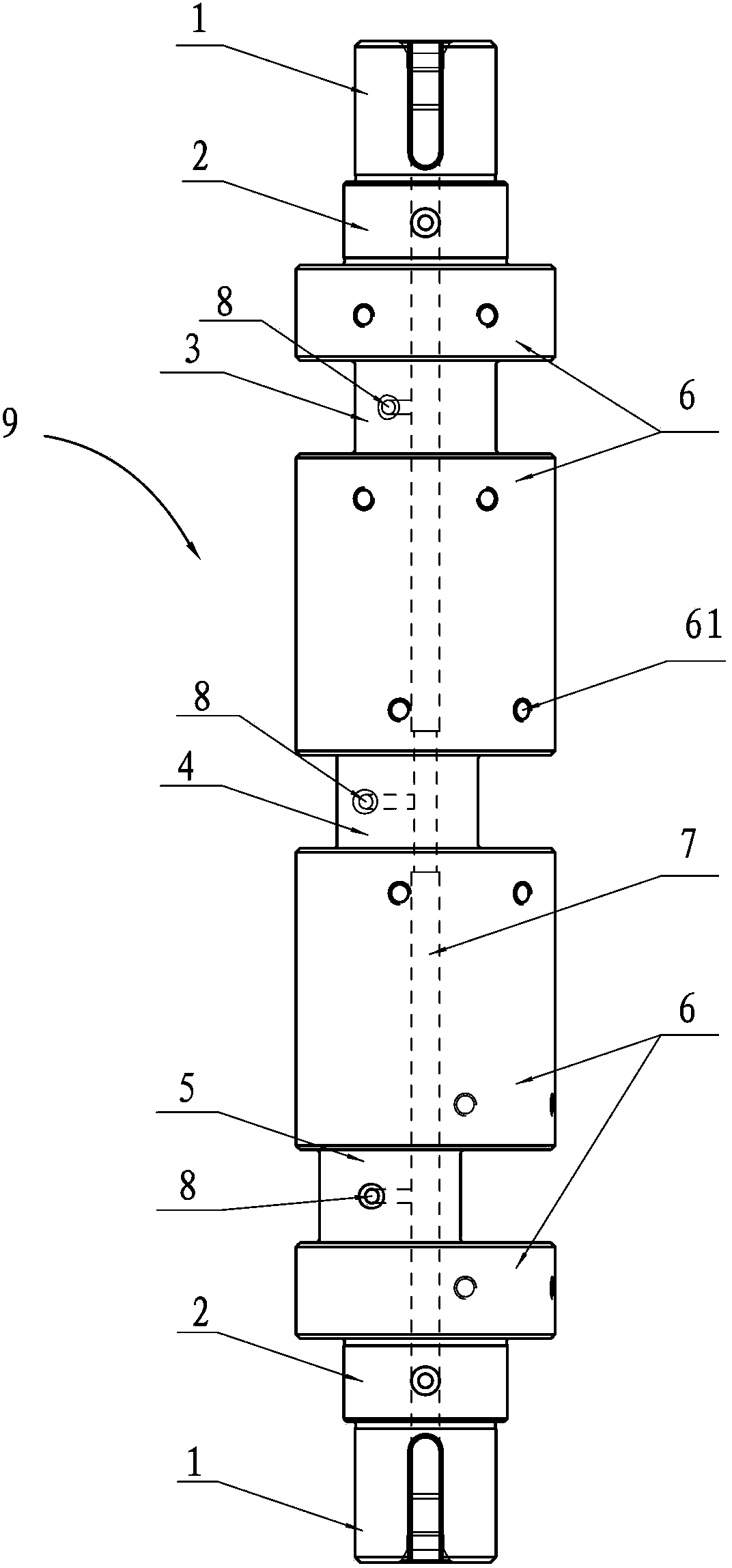 Crankshaft used for high-speed warp knitting machine