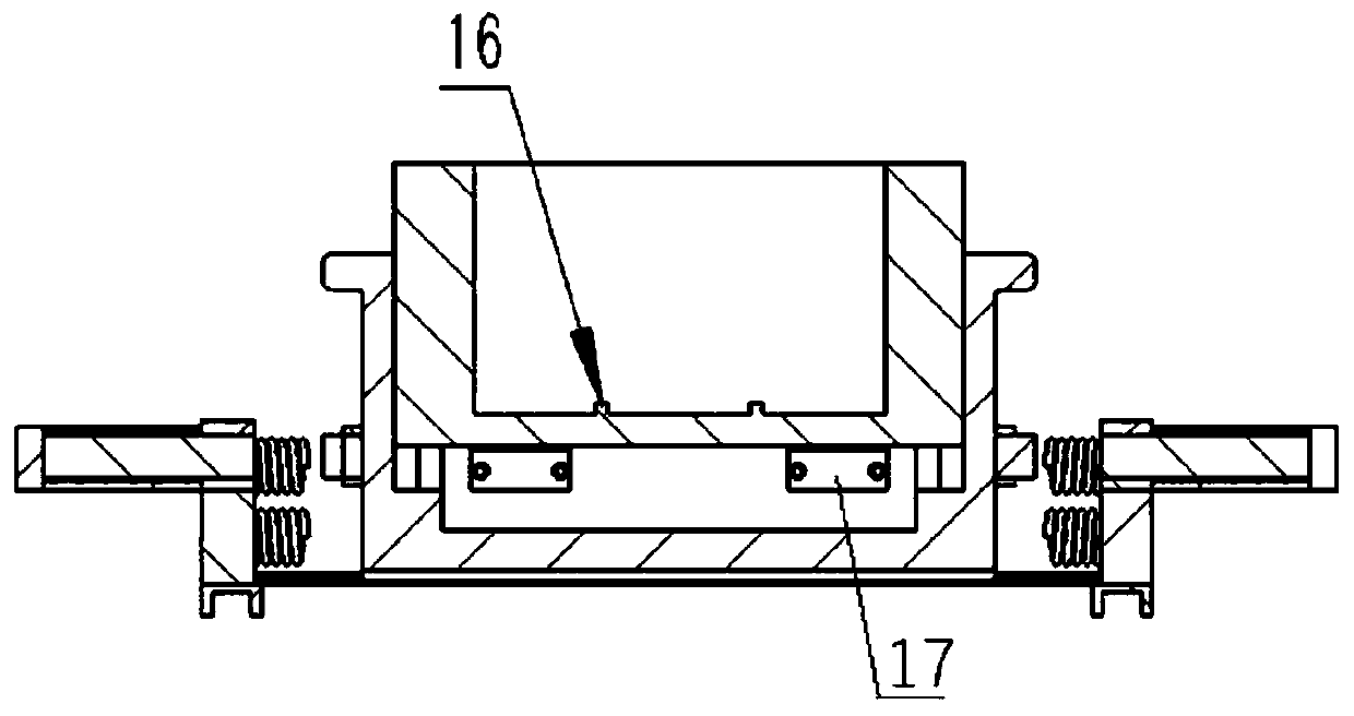 Electromagnetic compound vibration type material layering device and use method thereof