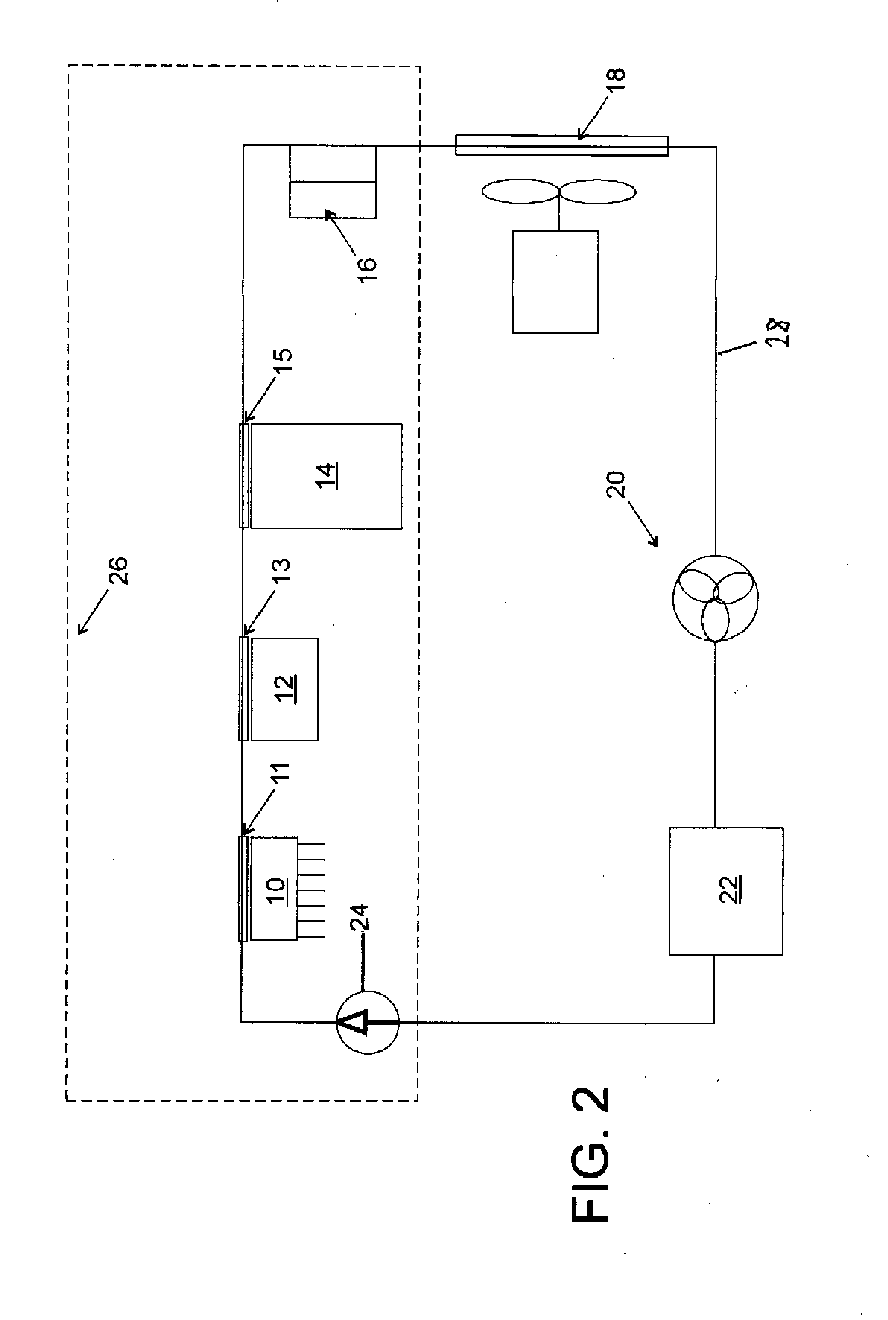 Water-cooled control device for a plastics processing machine