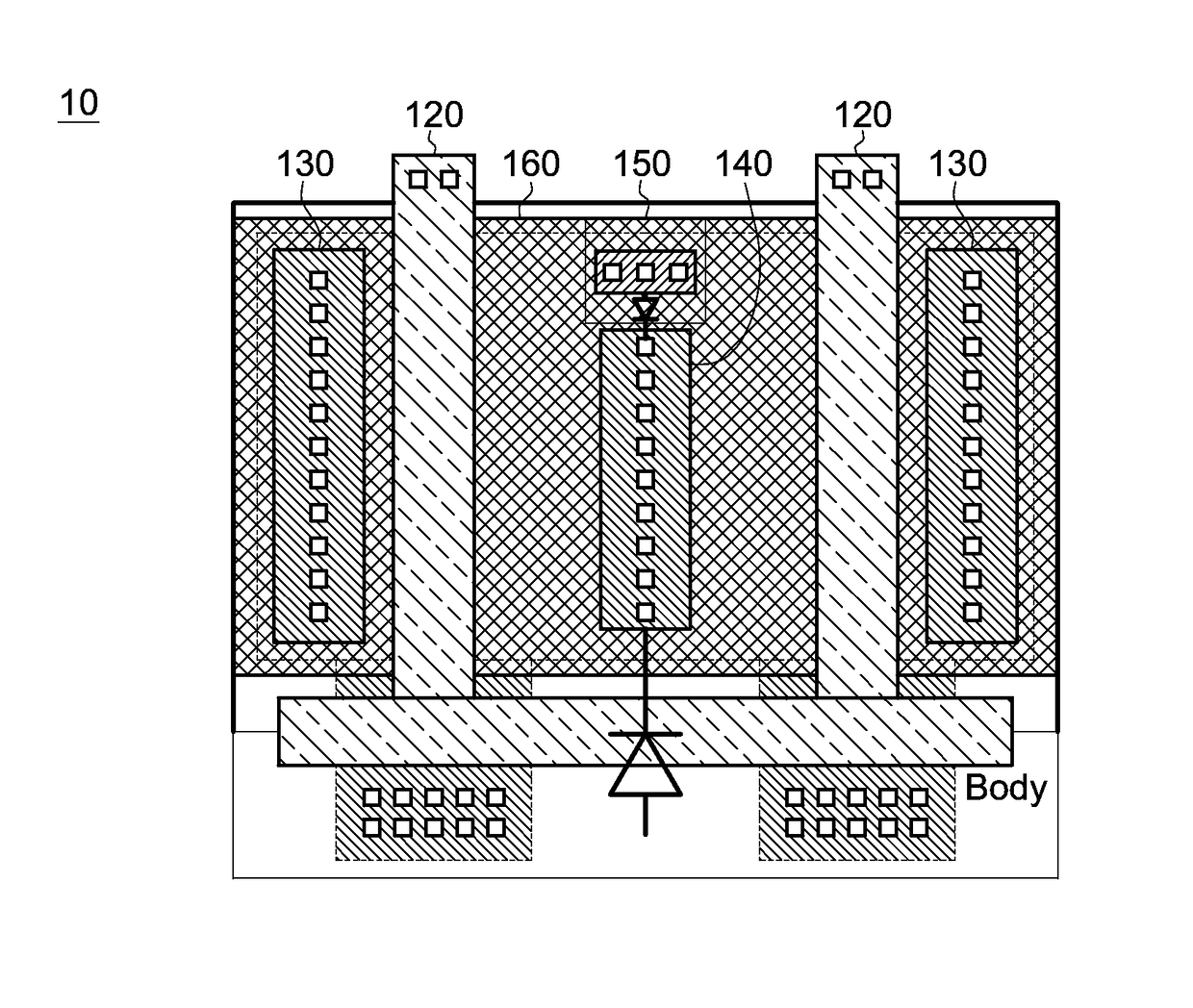 Layout structure for electrostatic discharge protection