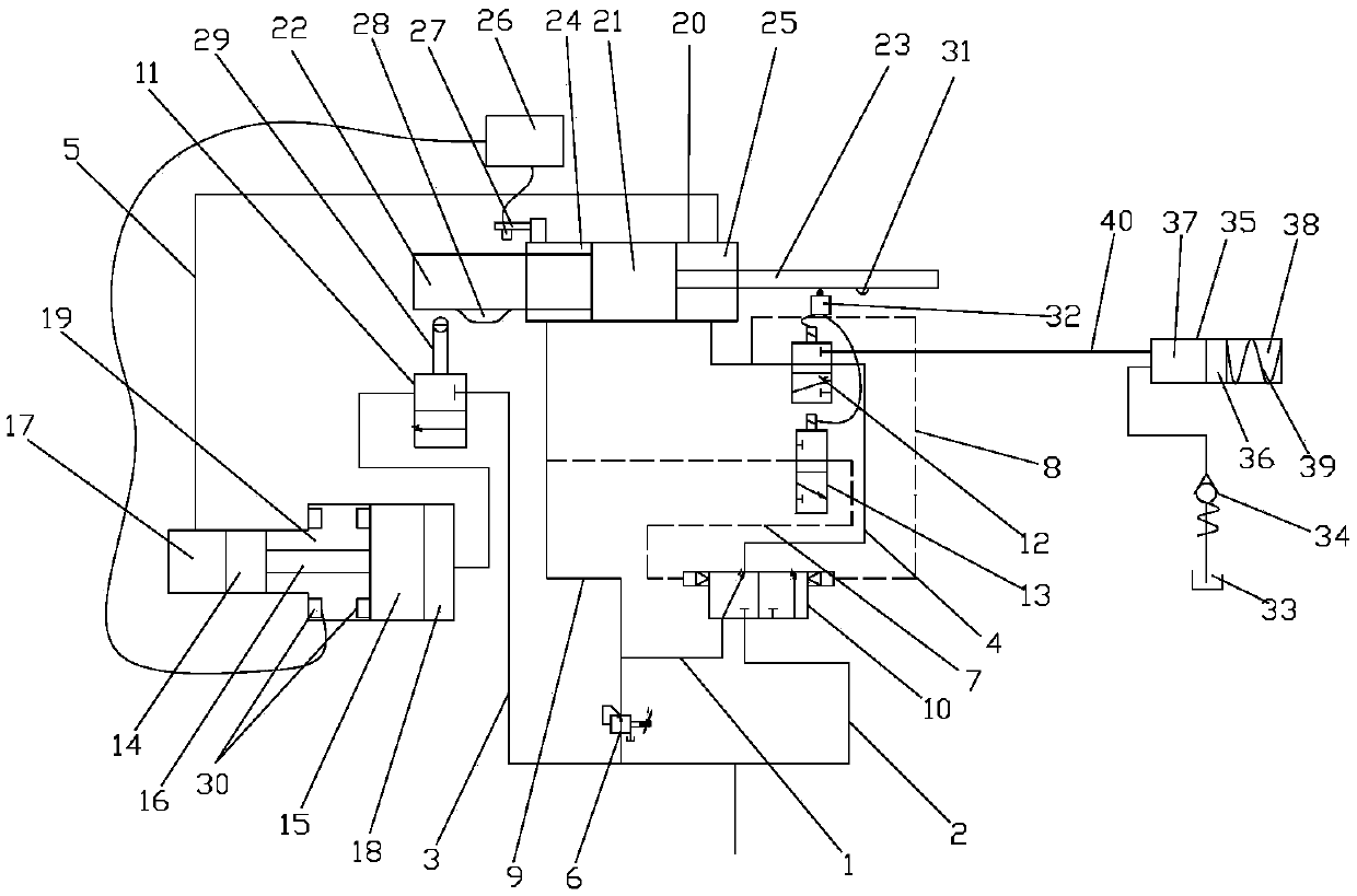 Electro-hydraulic control pressure machinery with function of return pressure maintenance