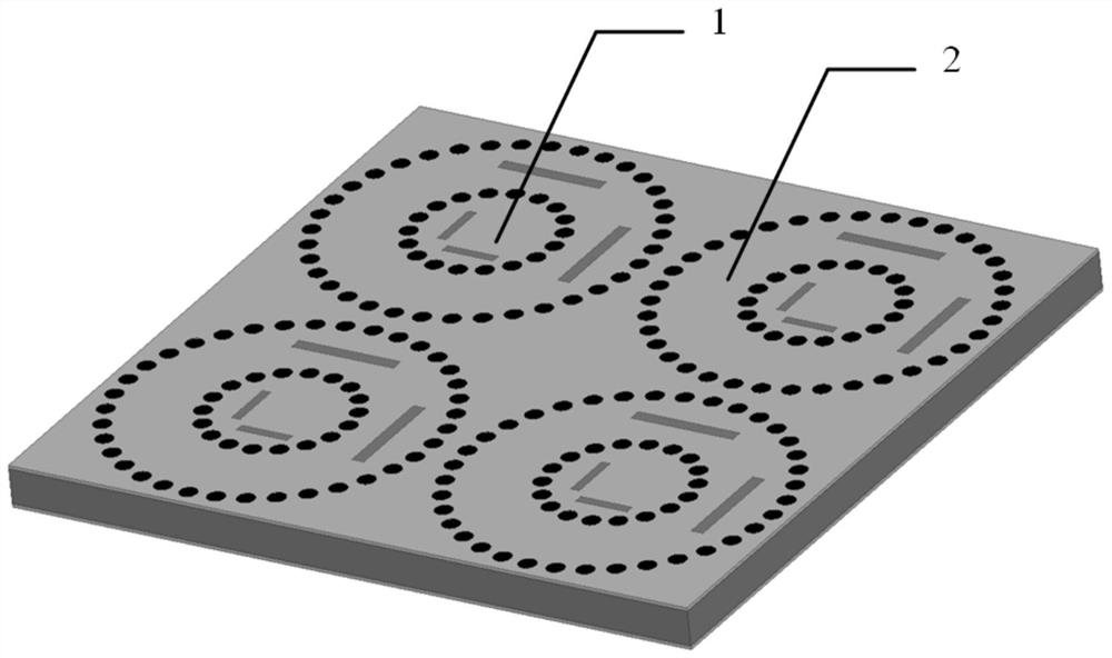 A cavity-backed dual-frequency common-aperture antenna based on structure multiplexing