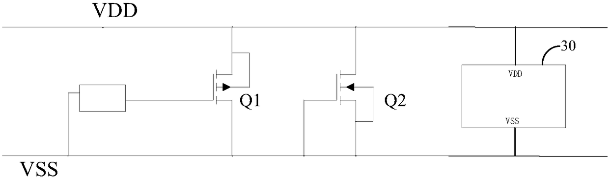 Circuit with electrostatic protection function, high-voltage integration circuit and air conditioner