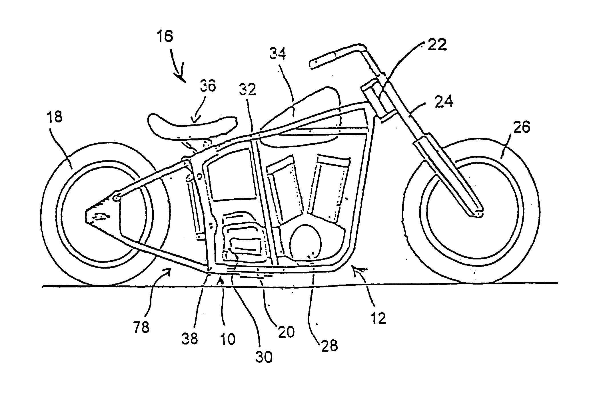 Multi-linking, rear suspension system for two-wheeled motor vehicles