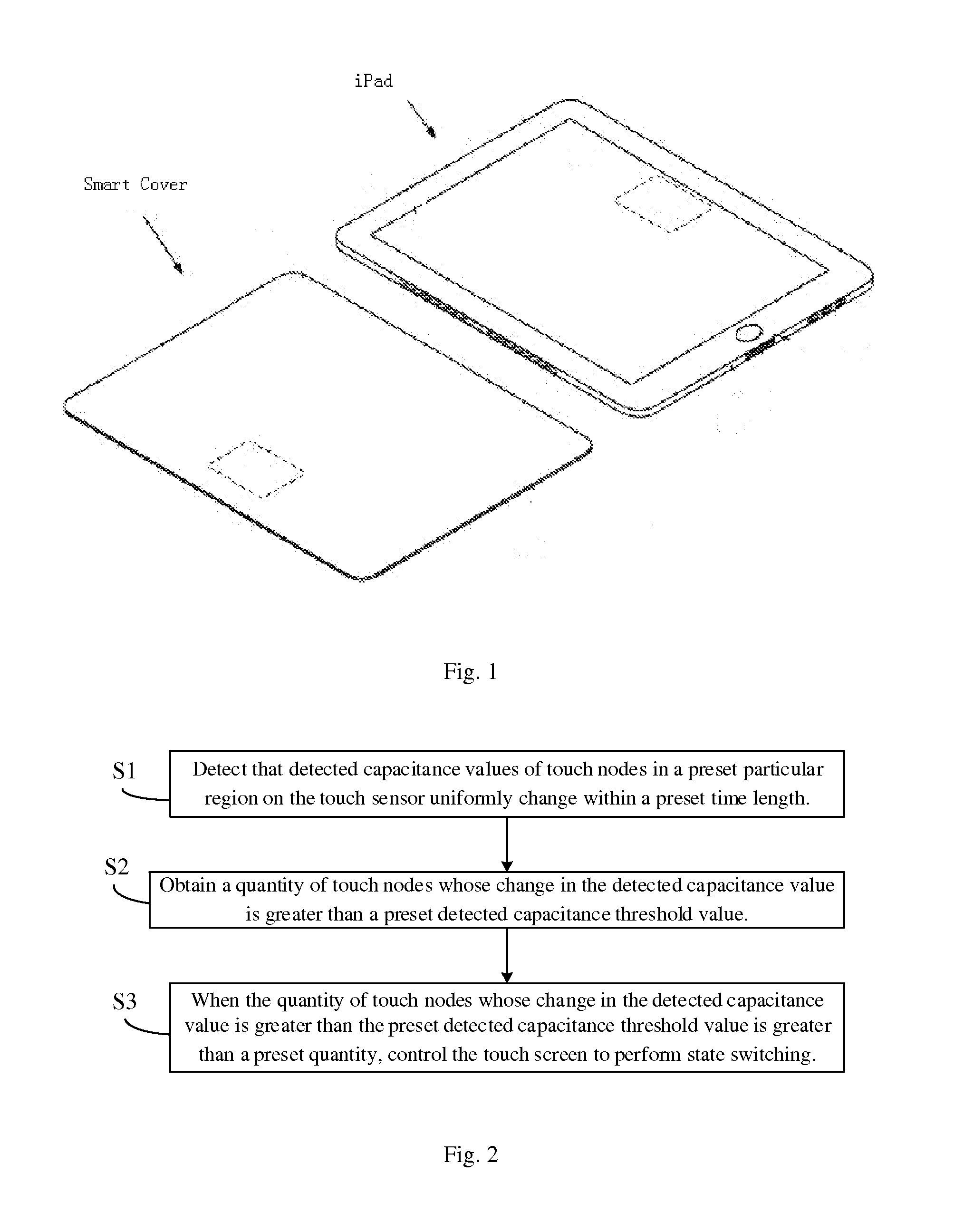 Method for controlling state of touch screen, touch screen, and portable touch terminal