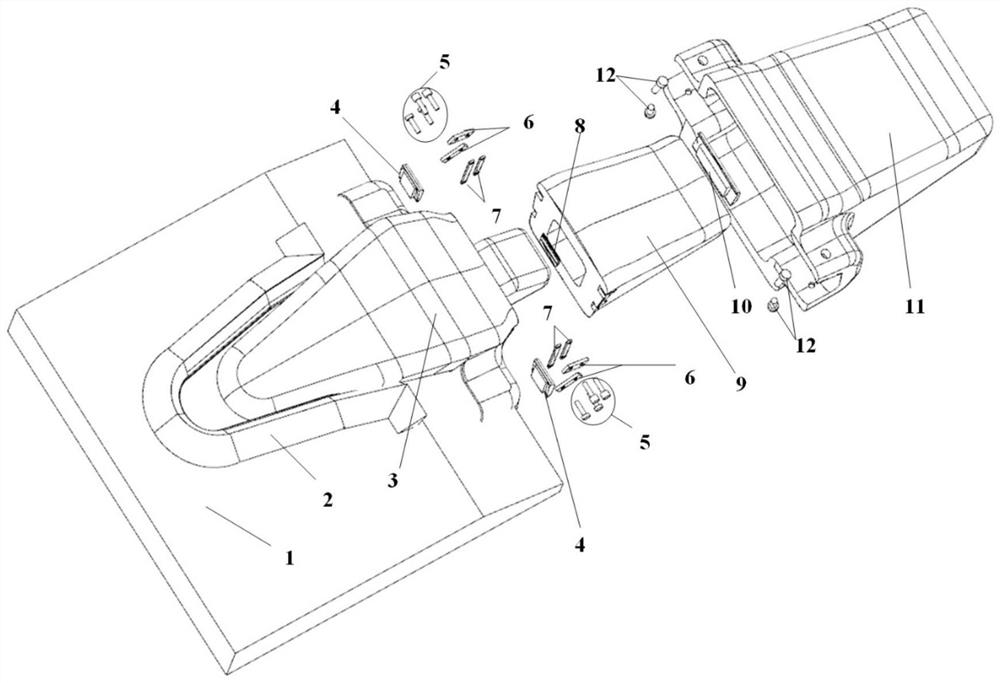 Excavator bucket tooth structure