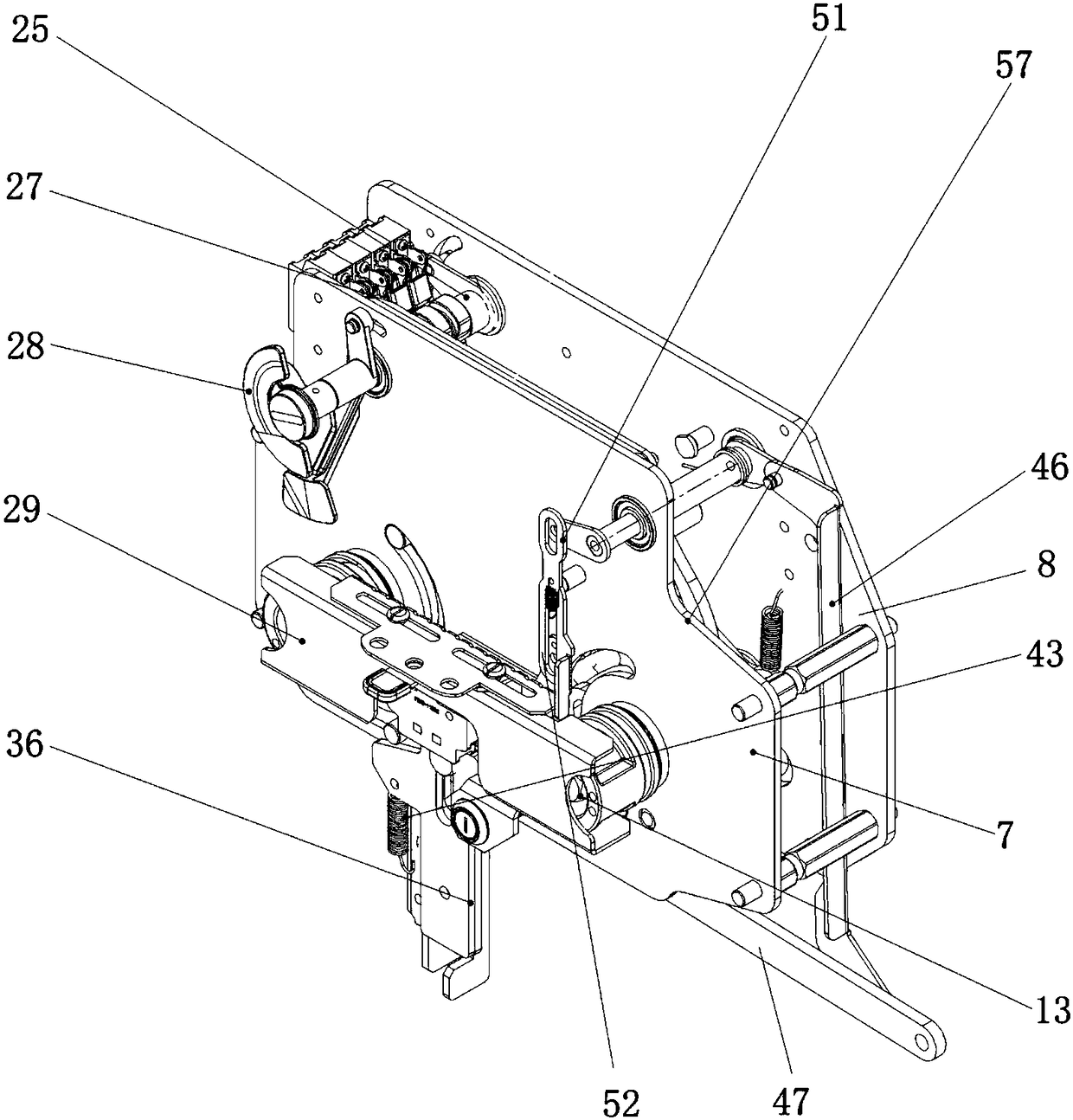 Combined electric appliance three-position mechanism