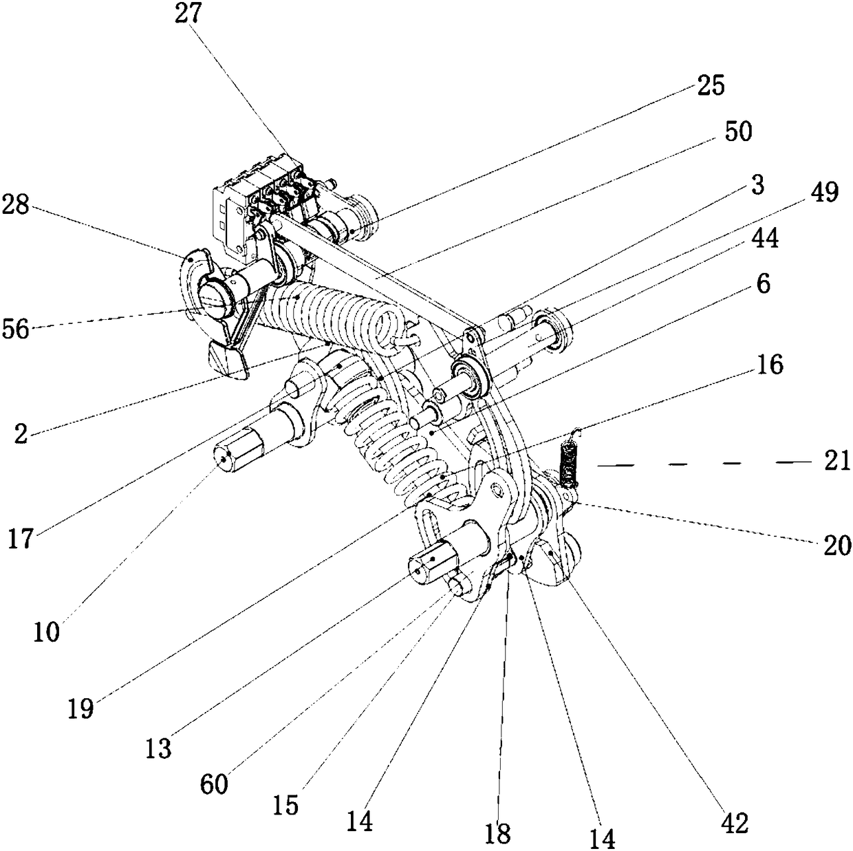 Combined electric appliance three-position mechanism
