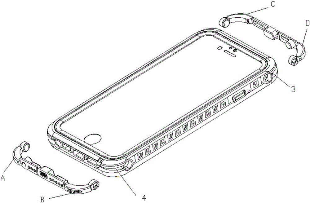 Mobile phone protective shell with double life purposes